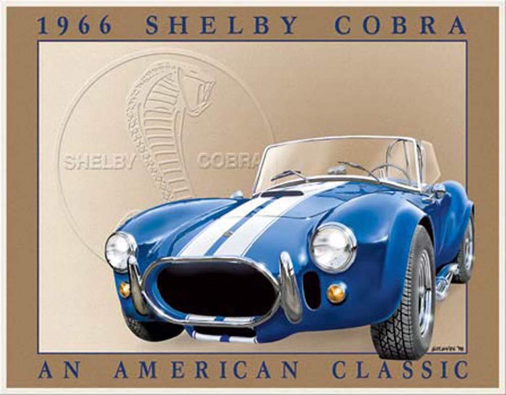 FORD Shelby Cobra Since 1962 Vintage Tin Metal Sign