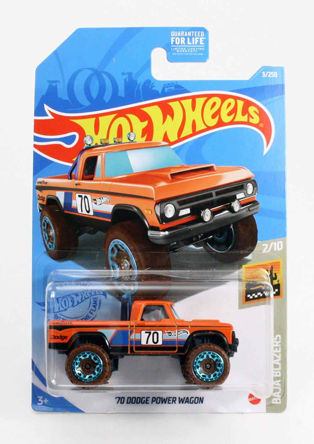 custom built hot wheels on 1970 Dodge Power Wagon Goodyear Orange Hot Wheels Diecast Direct Inc
