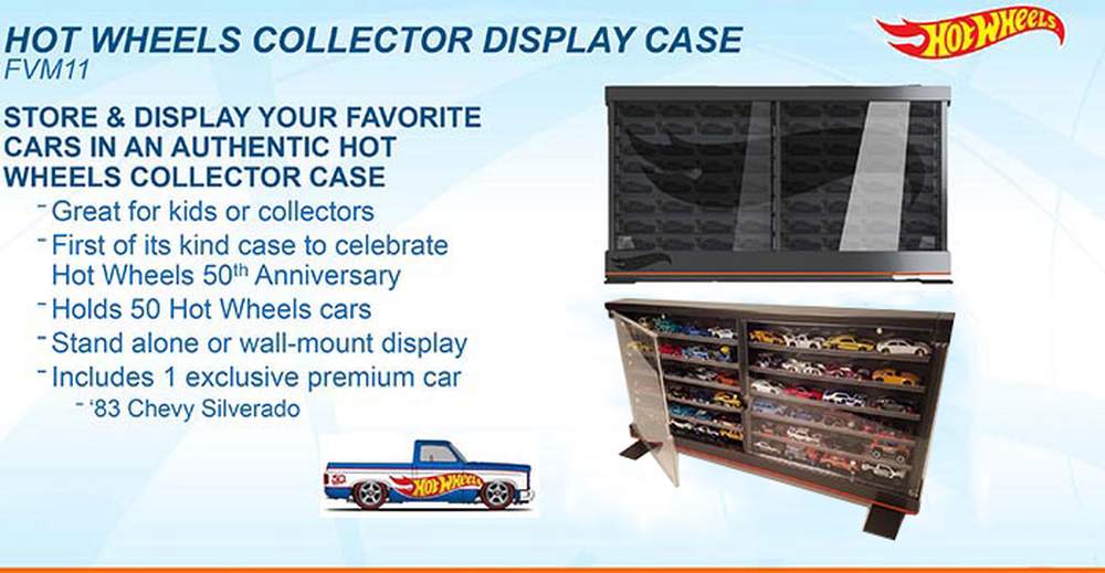 164 Hot Wheels Collector Case (1) w/Exclusive 50th Anniversary Car