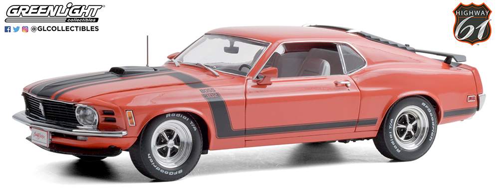 1 18 Barrett Jackson 1970 Mustang Boss 302 Fastback Scottsdale 19 Lot 790 Calypso Coral New Arrivals Diecast Direct Inc