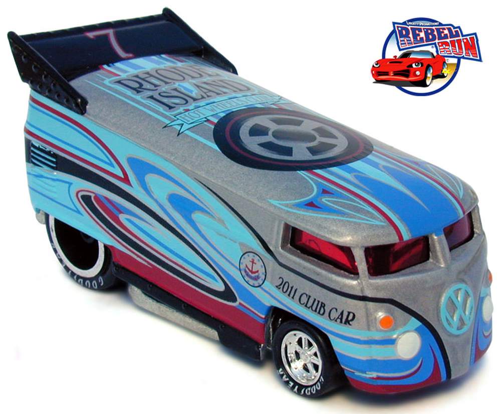 1:64 Rebel Run - Rhode Island Hot Wheels Club - VW Drag Bus VW