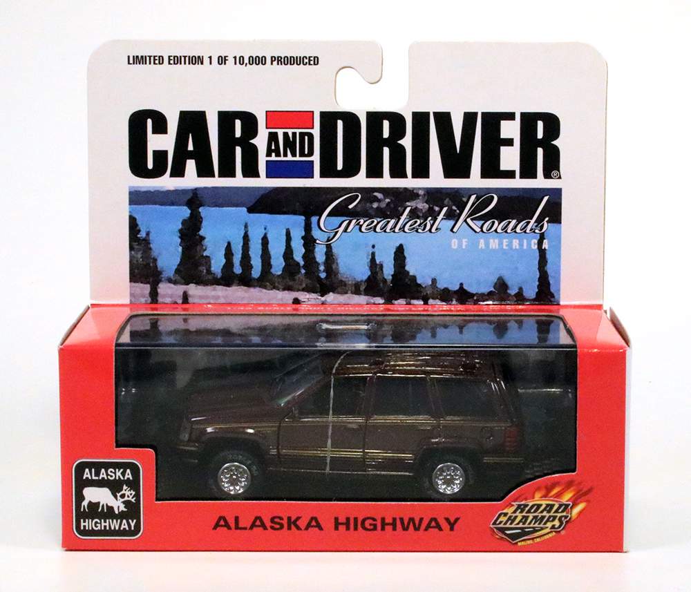 143 Car And Driver Jeep Cherokee (Burgundy) Alaska Highway, Road