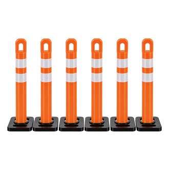 1:24 Lane Deliniation Markers (6 Pack) (Orange/White)