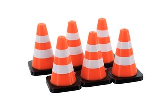 1:24 Traffic Cones (6-Pack) (Safety Orange/White) 1:24 Traffic Cones (6-Pack) (Safety Orange/White)