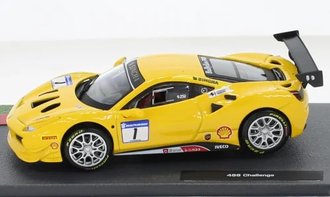 1:43 Ferrari 488 Challenge, #1 (Yellow)
