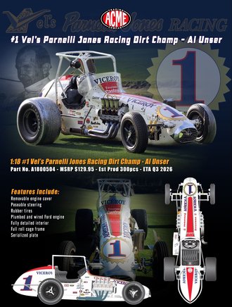 1:18 #1 Vel's Parnelli Jones Racing Dirt Champ - Al Unser 1:18 #1 Vel's Parnelli Jones Racing Dirt Champ - Al Unser