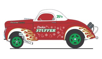 1:18 1940 Gasser Stockin' Stuffer (Red/Green Chrome)