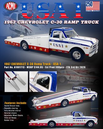 1:18 1967 Chevrolet C-30 Ramp Truck "USA-1" 1:18 1967 Chevrolet C-30 Ramp Truck "USA-1"