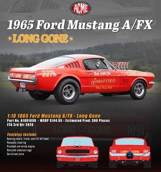 1:18 1965 Ford Mustang A/FX "Long Gone" 1:18 1965 Ford Mustang A/FX "Long Gone"