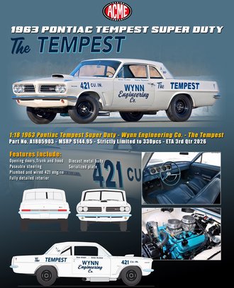 1:18 1963 Pontiac Tempest Super Duty - The Tempest "Wynn Engineering Co." 1:18 1963 Pontiac Tempest Super Duty - The Tempest "Wynn Engineering Co."