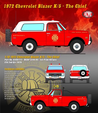 1:18 1972 Chevrolet Blazer K/5 "The Chief" 1:18 1972 Chevrolet Blazer K/5 "The Chief"