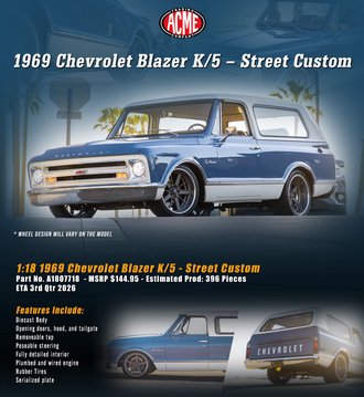 1:18 1969 Chevrolet Blazer K/5 2WD - Street Custom 1:18 1969 Chevrolet Blazer K/5 2WD - Street Custom
