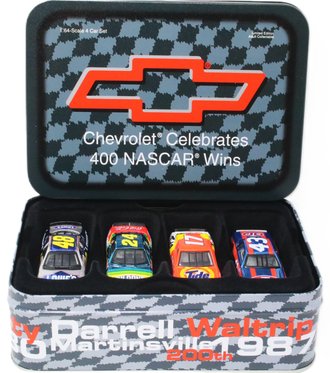 1:64 Chevy 400 NASCAR Wins (#43,#17,#24 & #48) w/Tin (Set of 4)