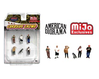 American Diorama 1:64 Figures - Curbside Crowd American Diorama 1:64 Figures - Curbside Crowd