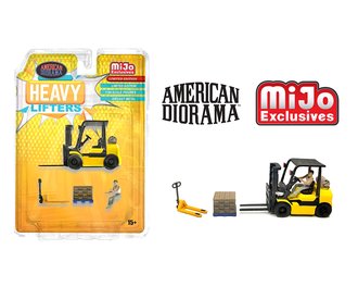 American Diorama 1:64 Figures - Heavy Lifters w/Forklift American Diorama 1:64 Figures - Heavy Lifters w/Forklift