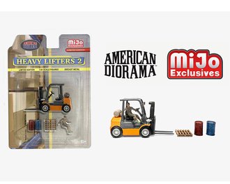 American Diorama 1:64 Figures - Heavy Lifters Forklift Set II