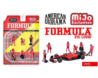 American Diorama 1:64 Figures - Formula Pit Crew - Team Red