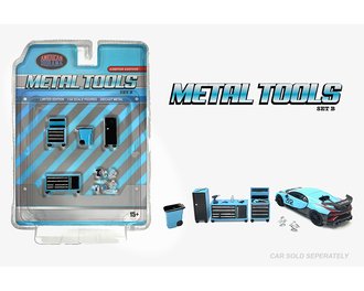 American Diorama 1:64 Figures - Metal Tools Set B (Blue)