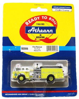 Ford C Fire Truck (Safety Green w/White Roof) *** Bad Blister Card ***