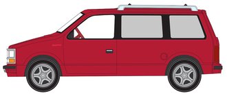1:64 1989 Dodge Caravan Turbo (Solid Red)