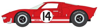 1:64 1965 Ford GT40 #14 (Red w/White Stripes)