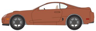 1:64 1998 Toyota Supra w/Custom Wheels (Sedona Sunset Metallic)