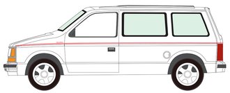 1:64 1989 Plymouth Voyager Turbo (Bright White)