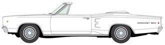 1:64 1968 Dodge Coronet 500 Convertible (White)