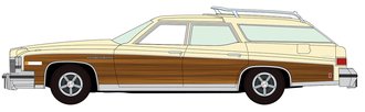 1:64 1976 Buick Estate Wagon (Mount Vernon Cream w/Woodgrain)