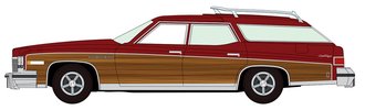 1:64 1976 Buick Estate Wagon (Boston Red Poly w/Woodgrain)