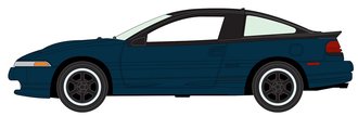 1:64 1990 Eagle Talon Tsi (Daytona Blue Poly w/Black Top)