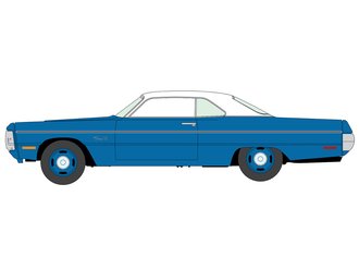 1:64 1970 Plymouth Fury III (Blue Fire)