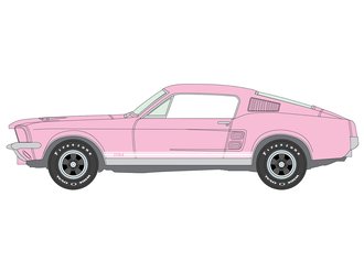 1:64 1967 Ford Mustang GT (Pink) 1:64 1967 Ford Mustang GT (Pink)