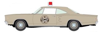 1:64 1968 Dodge Coronet "Montana Livestock Commission" (Beige w/Police Lights)
