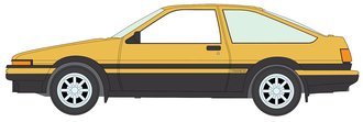 1:64 1983 Toyota Sprinter AE86 Hatchback (Marigold) 1:64 1983 Toyota Sprinter AE86 Hatchback (Marigold)