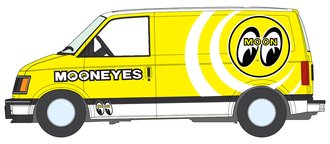 1:64 1990 GMC Safari Cargo Van (Yellow w/Mooneyes Graphics) 1:64 1990 GMC Safari Cargo Van (Yellow w/Mooneyes Graphics)