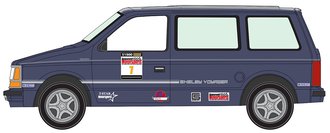 1:64 1990 Plymouth Voyager Turbo (Twilight Blue/Silver) 1:64 1990 Plymouth Voyager Turbo (Twilight Blue/Silver)