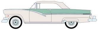 1:18 1956 Ford Sunliner Convertible (Meadowmist Green/Colonial White) 1:18 1956 Ford Sunliner Convertible (Meadowmist Green/Colonial White)