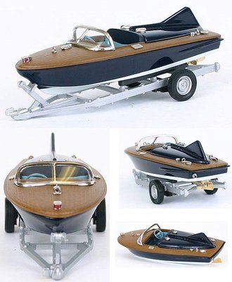 1955 American Classic Speedboat w/Trailer (Blue)