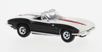 1:87 1962 Chevrolet Corvette C2 Convertible (Black/White) 1:87 1962 Chevrolet Corvette C2 Convertible (Black/White)