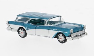 1:87 1957 Buick Century Caballero (Dark Turquoise/White)