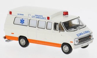 1:87 1975 Dodge B 200 Ambulance "City Ambulance" (White) 1:87 1975 Dodge B 200 Ambulance "City Ambulance" (White)