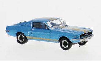 1:87 1968 Ford Mustang Fastback (Blue/Gold)