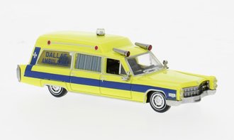 1:87 1966 Cadillac Miller Meteor Ambulance "Dallas" (Yellow) 1:87 1966 Cadillac Miller Meteor Ambulance "Dallas" (Yellow)