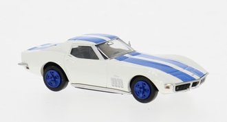 1:87 1967 Chevrolet Corvette C3 (White/Blue)