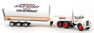 1:87 1960 Dodge LCF CT900 w/Lowboy Trailer "Hurricane Space Rocket Featuring the Car Astronaut" 1:87 1960 Dodge LCF CT900 w/Lowboy Trailer "Hurricane Space Rocket Featuring the Car Astronaut"