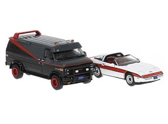 1:87 1983 GMC Vandura & 1984 Corvette C4 Convertible "The A-Team" (Set of 2) 1:87 1983 GMC Vandura & 1984 Corvette C4 Convertible "The A-Team" (Set of 2)