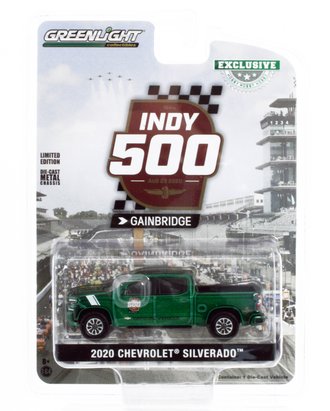 Chase 1:64 2020 Chevrolet Silverado "104th Running of the Indianapolis 500 Official Truck" *** GREEN Body ***