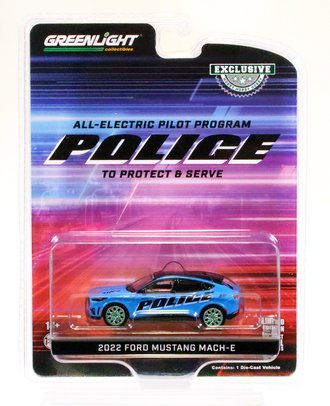 Chase 1:64 2022 Ford Mustang Mach-E Police - All-Electric Pilot Program Pilot Vehicle Chase 1:64 2022 Ford Mustang Mach-E Police - All-Electric Pilot Program Pilot Vehicle