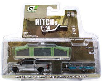 Chase 1:64 2024 Chevrolet Silverado High Country Pickup w/Pop-Up Camper **RAW Body*** Chase 1:64 2024 Chevrolet Silverado High Country Pickup w/Pop-Up Camper **RAW Body***